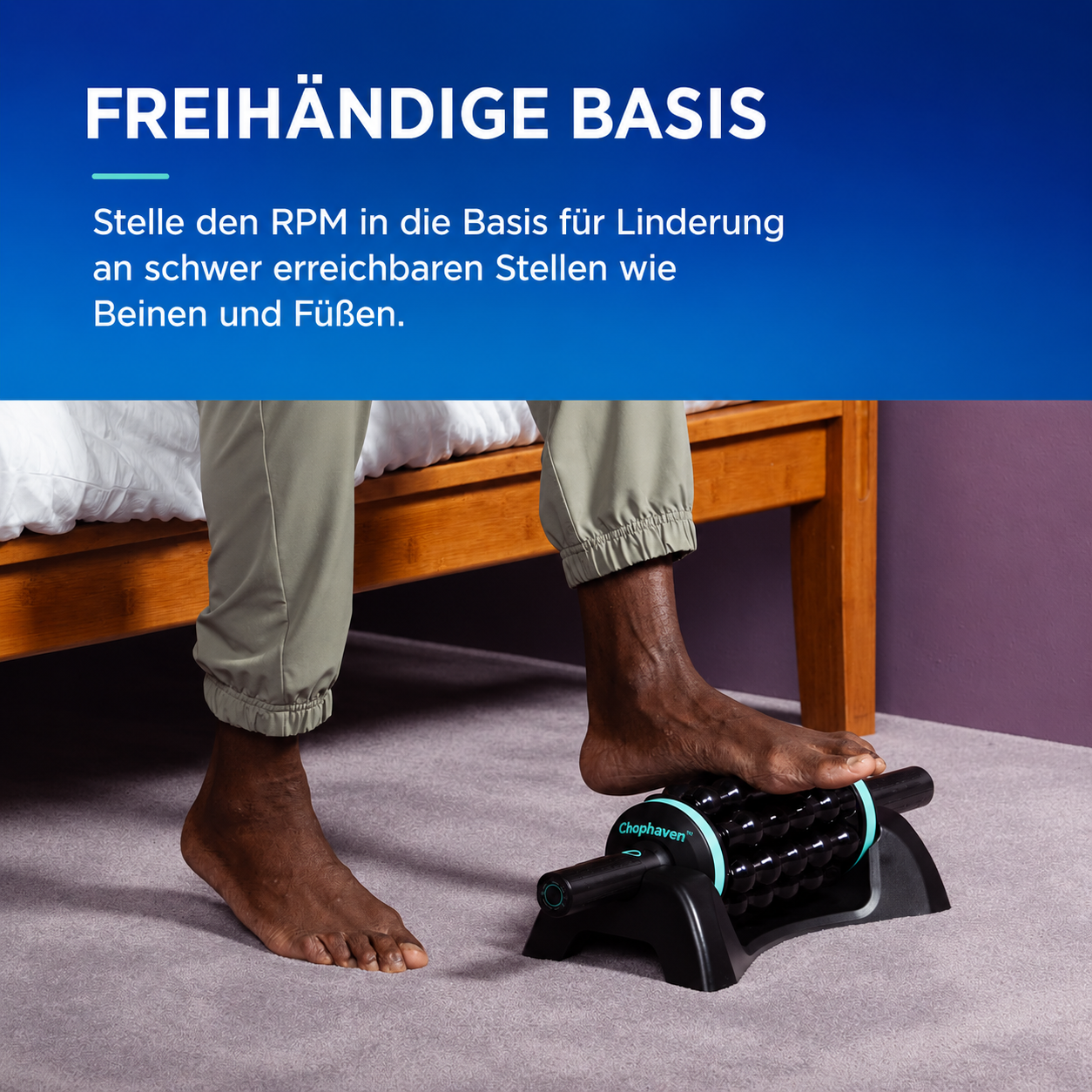Freihand-Basis des Chophaven RPM auf dem Boden